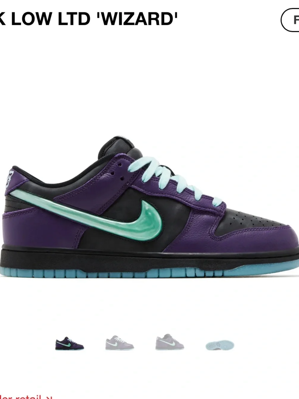 Nike Men’s Dunk Low — Purple & Teal Accents